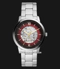 Fossil Neutra ME3209 Automatic Skeleton Dial Stainless Steel Strap-0