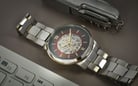Fossil Neutra ME3209 Automatic Skeleton Dial Stainless Steel Strap-4