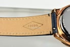 Fossil Stella ME3212 Ladies Automatic Open Heart Rose Gold Dial Blue Leather Strap-6