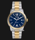 Fossil Heritage ME3230 Automatic Dark Blue Dial Dual Tone Stainless Steel Strap-0