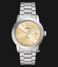 Fossil Heritage ME3231 Automatic Gold Dial Stainless Steel Strap-0