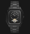 Fossil Inscription ME3238 Automatic Open Heart Dial Black Stainless Steel Strap-0