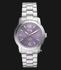 Fossil Heritage ME3246 Automatic Purple Dial Stainless Steel Strap-0