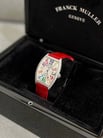 Franck Muller 2852 B QZ COL DRM D 1R Red Curvex Steel Diamond Colordreams Red Leather Strap-5