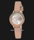Furla Club R4251109509 Ladies Silver Dial Brown Leather Strap + Extra Bezel-1