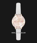 Furla Club R4251109510 Ladies Rose Gold Dial White Leather Strap + Extra Bezel-0