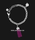 Furla Stacy R4251115504 Ladies Silver Dial Purple Leather Strap + Extra Bracelet-1