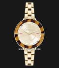 Furla Club R4253109501 Ladies Gold Dial Gold Stainless Steel Strap + Extra Bezel-2