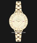Furla Club R4253109504 Ladies Gold Dial Gold Stainless Steel Strap + Extra Bezel-0