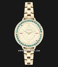 Furla Club R4253109504 Ladies Gold Dial Gold Stainless Steel Strap + Extra Bezel-1