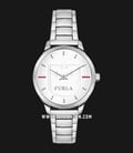 Furla Like Scudo R4253125501 Ladies White Dial Stainless Steel Strap-0