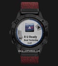 Garmin Fenix 6 010-02158-65 Smartwatch Black DLC Digital Dial Heathered Red Nylon Strap-0