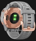 Garmin Fenix 6S 010-02159-75 Smartwatch Rose Gold-Tone Digital Dial Powder Gray Rubber Strap-2