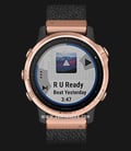 Garmin Fenix 6S 010-02159-8H Smartwatch Rose Gold-Tone Digital Dial Heathered Black Nylon Strap-0