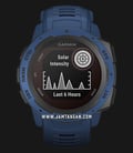 Garmin Instinct 010-02293-36 Smartwatch Solar Tidal Blue Digital Dial Blue Rubber Strap-0