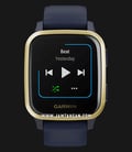 Garmin Venu Sq 010-02426-82 Smartwatch Music Edition Digital Dial Blue Navy Rubber Strap-0