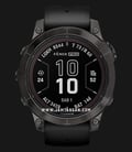 Garmin Fenix 7 Pro 010-02777-54 Smartwatch Carbon Sapphire Solar Edition Black Silicone Strap-0