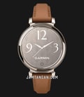 Garmin Lily 2 Classic 010-02839-60 Smartwatch Digital Dial Cream Gold with Tan Leather Strap-0