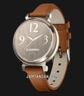 Garmin Lily 2 Classic 010-02839-60 Smartwatch Digital Dial Cream Gold with Tan Leather Strap-1