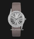 Geiger GE1128WT Diamond Silver Dial Grey Leather Strap-0