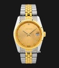 Geiger GE8016GCB-M Diamond Gold Dial Dual Tone Stainless Steel Strap-0