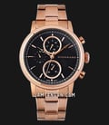Giordano Classic GD-1017-22 Men Black Dial Rose Gold Stainless Steel Strap-0