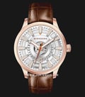 Giordano GD-1089-05 Silver Dial Brown Leather Strap-0