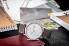 Giordano GD-1115-01 White Dial Brown Leather Strap-1