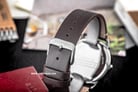 Giordano GD-1115-01 White Dial Brown Leather Strap-4