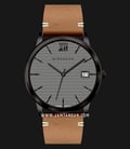 Giordano GD-1115-05 Grey Dial Brown Leather Strap-0