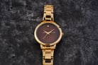 Giordano Classic GD-2027-11 Ladies Brown Dial Gold Stainless Steel Strap-4