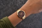 Giordano Classic GD-2027-11 Ladies Brown Dial Gold Stainless Steel Strap-7