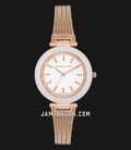Giordano Classic GD-2070-11 Ladies White Dial Rose Gold Mesh Stainless Steel Strap-0