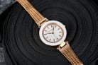 Giordano Classic GD-2070-11 Ladies White Dial Rose Gold Mesh Stainless Steel Strap-4