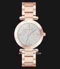 Giordano GD-2101-11 Silver Glitter Dial Rose Gold Stainless Steel Strap-0