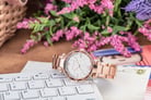 Giordano GD-2101-11 Silver Glitter Dial Rose Gold Stainless Steel Strap-1