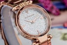 Giordano GD-2101-11 Silver Glitter Dial Rose Gold Stainless Steel Strap-2