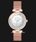 Giordano GD-2105-22 Silver Mother of Pearl Dial Rose Gold Stainless Steel Strap-0