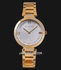 Giordano Eleganza GD-2128-33 Ladies Silver Dial Gold Stainless Steel Strap-0