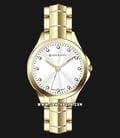 Giordano Fashionista GD-2142-55 ladies Silver Dial Gold Stainless Steel Strap-0