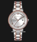 Giordano Eleganza GD-2154-44 Ladies Silver Dial Dual Tone Stainless Steel Strap-0