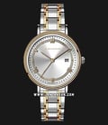 Giordano Eleganza GD-2154-55 Ladies Silver Dial Dual Tone Stainless Steel Strap-0