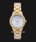 Giordano R4000-22 Ladies Mother Of Pearl Dial Gold Stainless Steel Strap-0