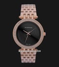 Giordano R4006-33 Ladies Sunray Black Dial Rose Gold Stainless Steel Strap-0