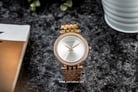 Giordano R4006-44 Ladies Sunray Silver Dial Rose Gold Stainless Steel Strap-4