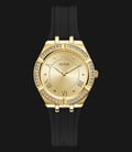 Guess Cosmo GW0034L1 Ladies Gold Champagne Dial Black Silicone Strap-0
