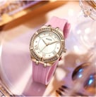 Guess Cosmo GW0034L3 Ladies White Sunray Dial Pink Silicone Strap-5