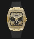 Guess Phoenix GW0048G2 Men Gold Dial Black Leather With Silicone Strap-0