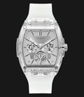 Guess Phoenix GW0203G1 Silver Skeleton Dial Clear Silicone Strap-0