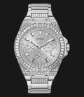 Guess Zeus GW0209G1 Crystal Accented Silver Dial Stainless Steel Strap-0